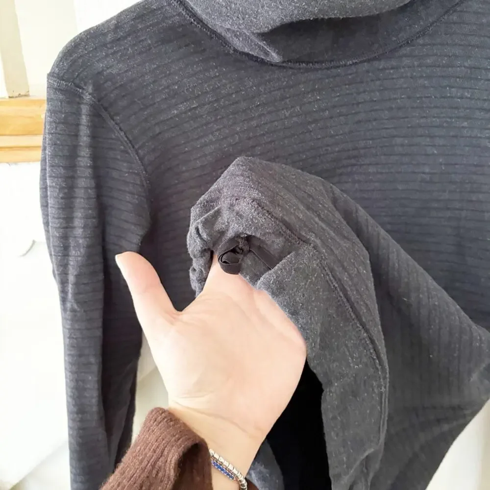 Lululemon Double Up Reversible Pullover Black Double‑Knit Cotton Modal Size S